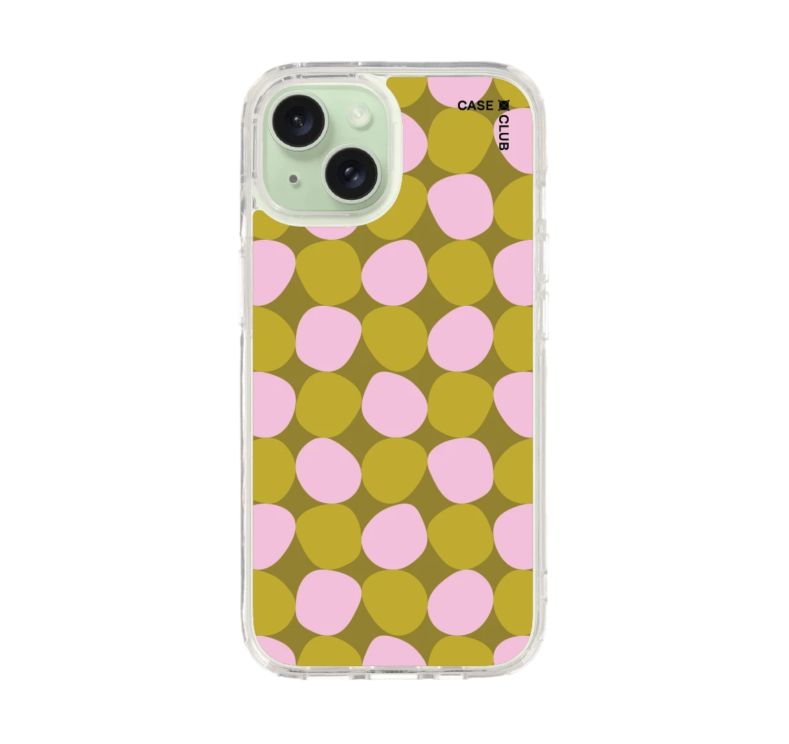 ลาย dot ลายจุดชมพูเขียว